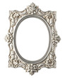 © Genius - Oval Silver frame with patterns isolated on transparent background