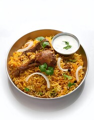 Wall Mural - Delicious Chicken Biryani with Raita