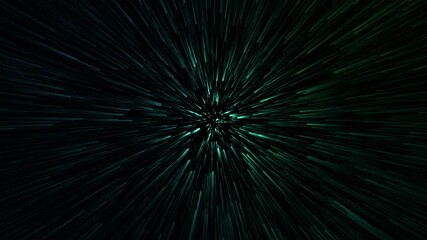 Wall Mural - green laser spikes flight 4k loop features gradient green laser light spike shapes flying from the c