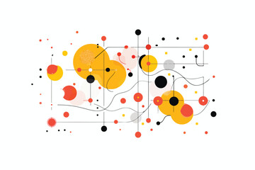 Wall Mural - ai neural network visualization isolated