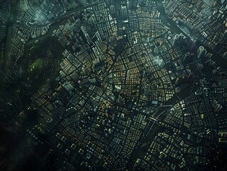 Expansive Aerial View of Intricate Urban Landscape Showcasing Earth s Footprint