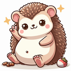 Wall Mural - Vector image of a hedgehog