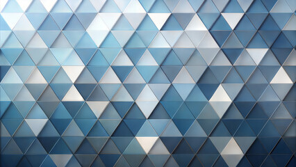 Geometric blue triangle pattern background for modern design and architectural projects