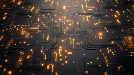 Wall Mural - A close up of a circuit board with many small lights on it