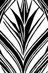 Wall Mural - Abstract black and white pattern. For use in graphics. Minimalist illustration for printing on wall decorations