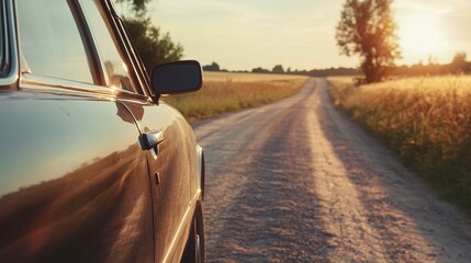 summer road journey closeup of a car in motion capturing scenic highway drive and outdoor adventure perfect for travel vacation road trip