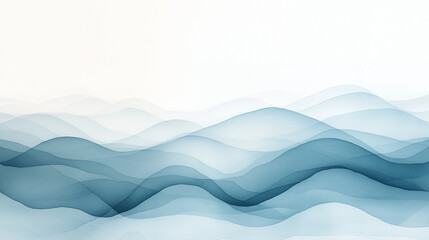 Poster - A blue ocean with mountains in the background