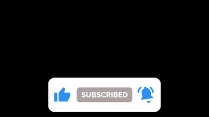 Wall Mural - subscribe button animation, subscribing animation, like, and notification buttons, animated subscrib