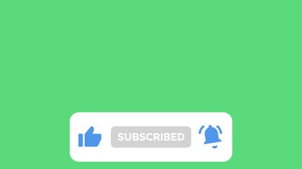 Wall Mural - subscribe button animation triadic color, subscribing animation, like, and notification buttons, ani