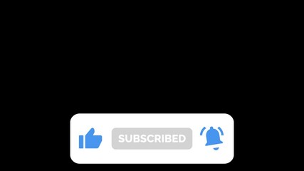 Wall Mural - subscribe button animation triadic color, subscribing animation, like, and notification buttons, ani