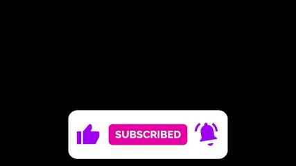 Wall Mural - subscribe button animation triadic color, subscribing animation, like, and notification buttons, ani