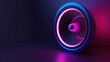 © VICHIZH - Vibrant speaker with a glowing outline on a dark gradient background
