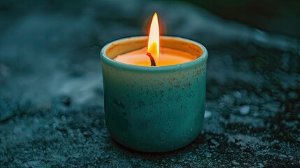 Canvas Print - an elegant candle in the corner