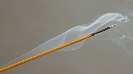 Poster - A long stick of incense, with smoke rising from the top 