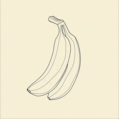 Poster - Line drawing of two bananas.