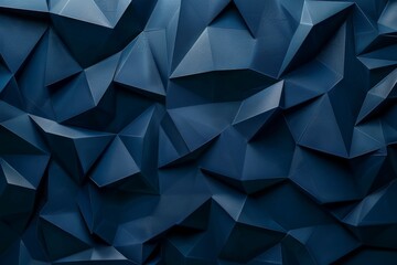 Wall Mural - abstract texture dark blue background banner panorama with 3d geometric triangular gradient shapes