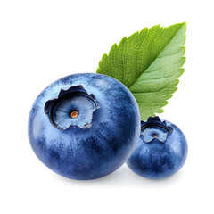 Wall Mural - Organic blueberry isolated on white background