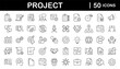 © SMUX - Management set of web icons in linear style. Project management icons for web and mobile app. Business, organisation management, planning, project, startup, marketing, teamwork. Vector illustration