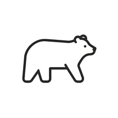 Wall Mural - Bear silhouette black line icon