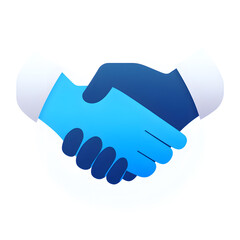 Poster - Handshake color line icon isolated on white background. Handshake symbol