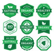 © fitradp - Natural product badge vector set