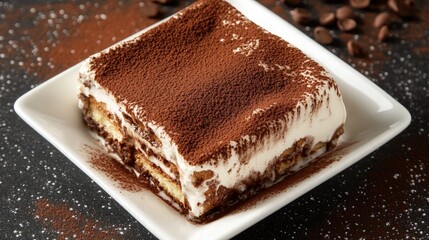 Canvas Print - Delicious Tiramisu Dessert