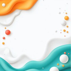 Aufkleber - Vibrant abstract background with colorful waves and bubbles. Perfect for creative projects and modern designs.