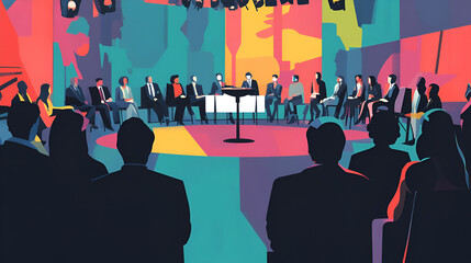 Canvas Print - debate, politics, platform