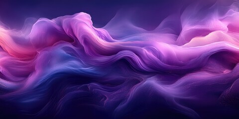 Poster - Abstract waves of purple and pink hues in fluid motion.