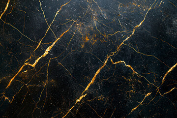 Wall Mural - black marble with golden brown veinings. gold and black marble.