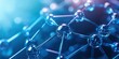 © Chawalit Hemman - Close-up of molecular structure with glowing atoms and interconnecting bonds, showcasing the beauty of science and technology.