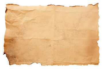 Wall Mural - PNG A vintage paper map backgrounds white background distressed.