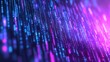 © CinimaticWorks - abstract blue and purple binary code background with streaming bytes, perfect for digital tech, programming, and cyber security applications