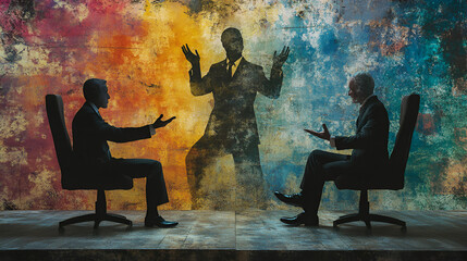 Wall Mural - political debate