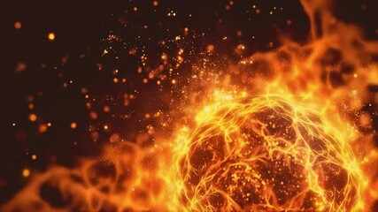Wall Mural - Fire Particle Animation