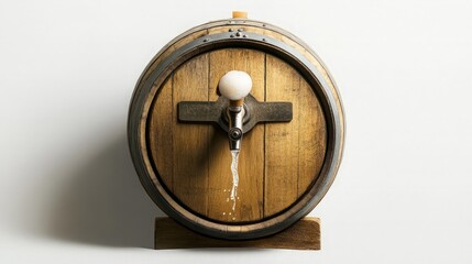 Wooden Beer Barrel with Tap