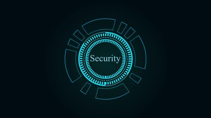 Digital A Globe is connected to a secure network CLD, Shield Icon of Cyber Security Digital Data.