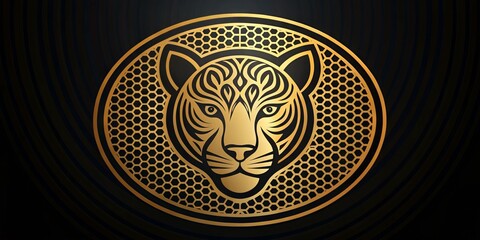 A sleek, modern logo of a stylized leopard's head in golden hues, incorporated into a circular badge with