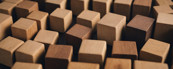 Canvas Print - Wooden Blocks Pattern