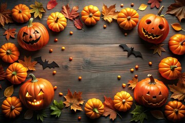 halloween background with pumpkins