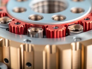 A close-up of a prototype being fine-tuned for optimization, mechanical engineering, photorealistic style, isolated on white background