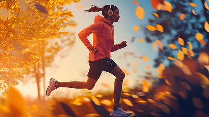 Poster - running in autumn