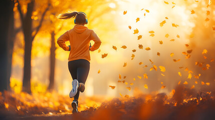 Poster - running in autumn