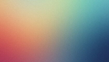 Poster - Colorful abstract gradient background featuring a grainy texture is blending smoothly from blue to yellow and pink