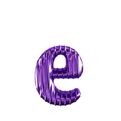 Poster - Fluted purple letter e