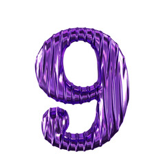 Poster - Fluted purple number 9