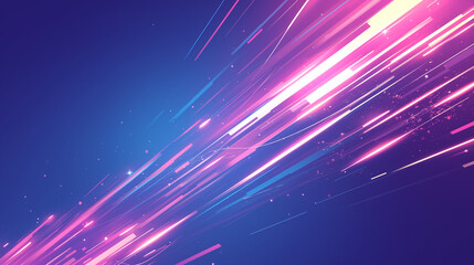 Futuristic abstract background, colorful bright neon rays and glowing lines. AI generative
