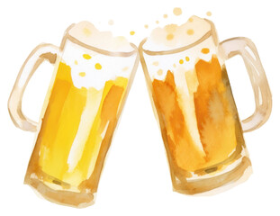 Wall Mural - png beer cheers drink glass white background.