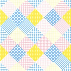 Poster - Colorful diamond patterned quilt background