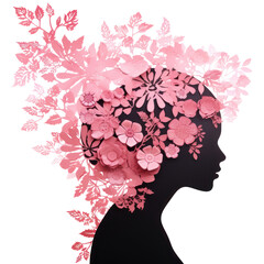 Wall Mural - PNG Silhouette flower adult plant.